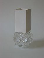 Retro váza (2), jemná kamenina a sklo